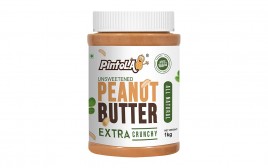 Pintola Unsweetened Peanut Butter Extra Crunchy  Plastic Jar  1 kilogram